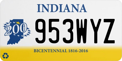IN license plate 953WYZ