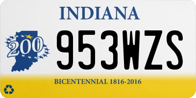 IN license plate 953WZS