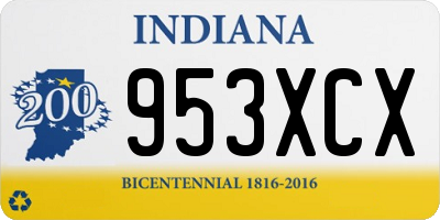 IN license plate 953XCX
