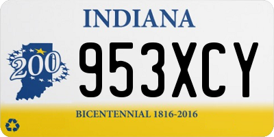 IN license plate 953XCY