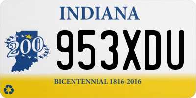 IN license plate 953XDU