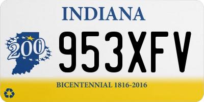 IN license plate 953XFV