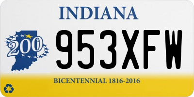 IN license plate 953XFW