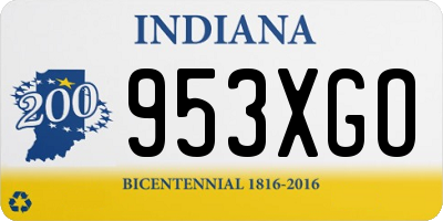 IN license plate 953XGO