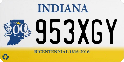 IN license plate 953XGY
