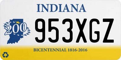 IN license plate 953XGZ