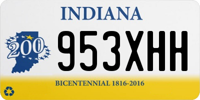 IN license plate 953XHH