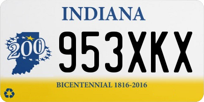 IN license plate 953XKX