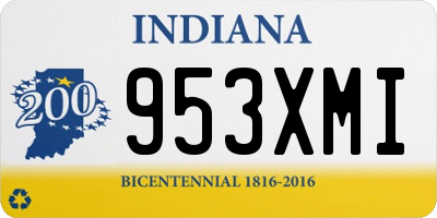 IN license plate 953XMI
