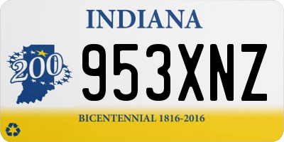 IN license plate 953XNZ