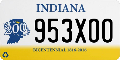 IN license plate 953XOO
