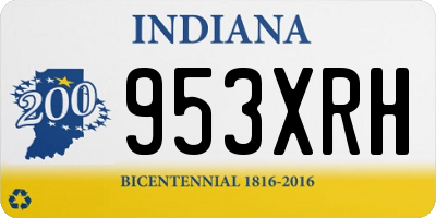 IN license plate 953XRH