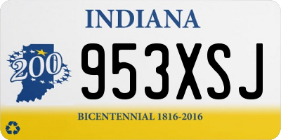 IN license plate 953XSJ