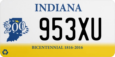 IN license plate 953XU