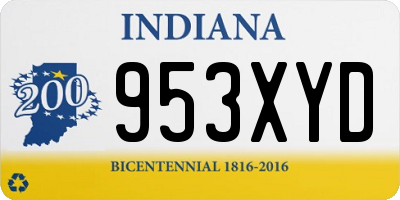 IN license plate 953XYD