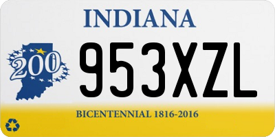 IN license plate 953XZL