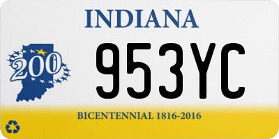 IN license plate 953YC