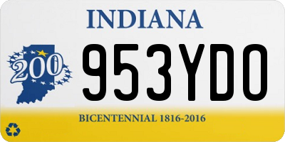 IN license plate 953YDO