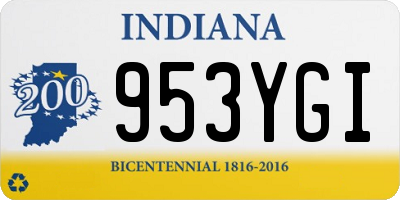 IN license plate 953YGI