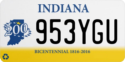 IN license plate 953YGU