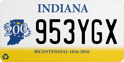 IN license plate 953YGX