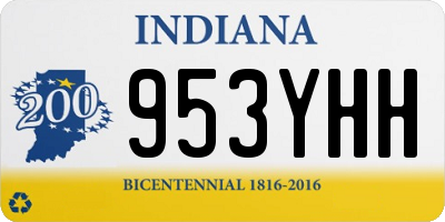 IN license plate 953YHH