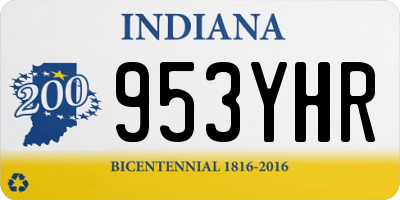 IN license plate 953YHR