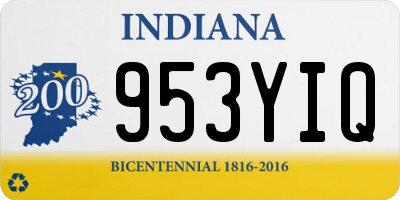 IN license plate 953YIQ