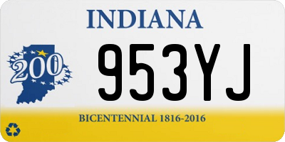 IN license plate 953YJ