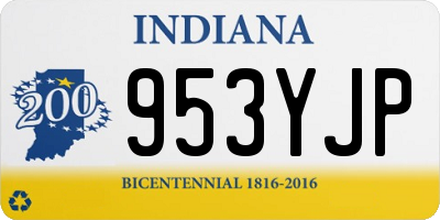 IN license plate 953YJP