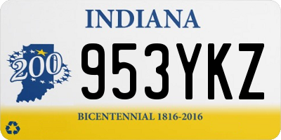 IN license plate 953YKZ