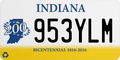IN license plate 953YLM
