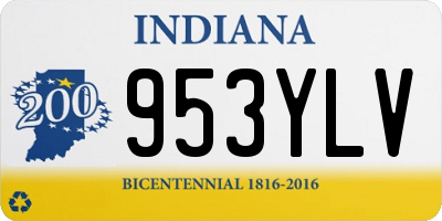 IN license plate 953YLV