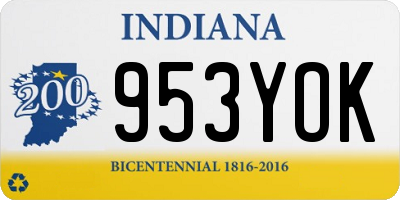 IN license plate 953YOK