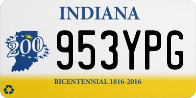 IN license plate 953YPG