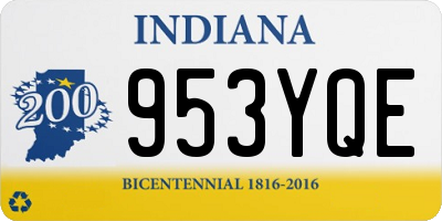 IN license plate 953YQE