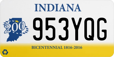 IN license plate 953YQG