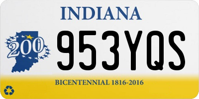 IN license plate 953YQS