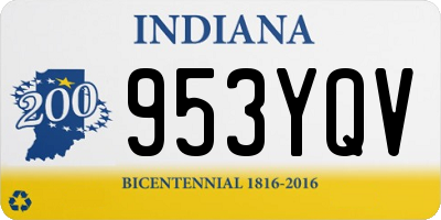 IN license plate 953YQV