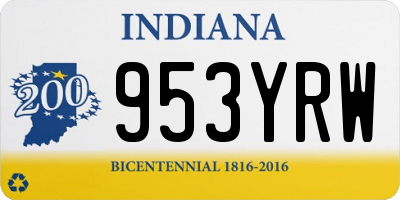 IN license plate 953YRW