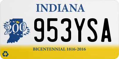 IN license plate 953YSA