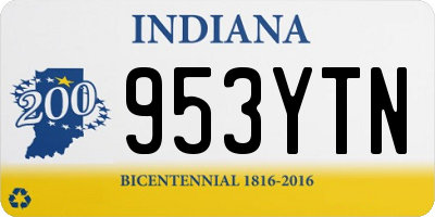 IN license plate 953YTN