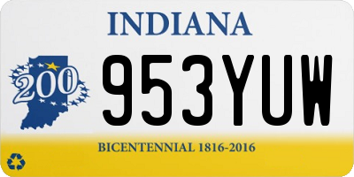 IN license plate 953YUW