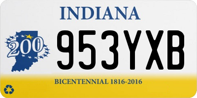 IN license plate 953YXB