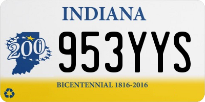 IN license plate 953YYS