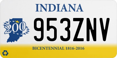 IN license plate 953ZNV
