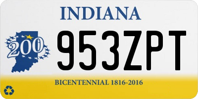 IN license plate 953ZPT