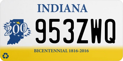 IN license plate 953ZWQ