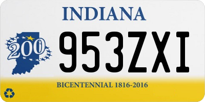 IN license plate 953ZXI