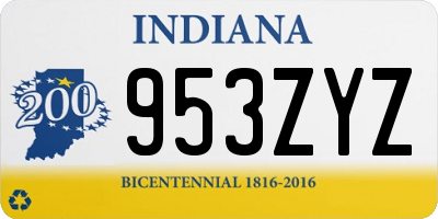 IN license plate 953ZYZ